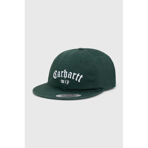 Carhartt WIP czapka z daszkiem Onyx Cap kolor zielony z aplikacją I032899.22VXX ze sklepu PRM w kategorii Czapki z daszkiem damskie - zdjęcie 166449900
