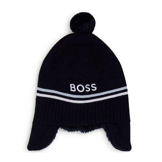 Hugo Boss Kids Czapka w kolorze granatowym ze sklepu Limango Polska w kategorii Czapki dziecięce - zdjęcie 166451360