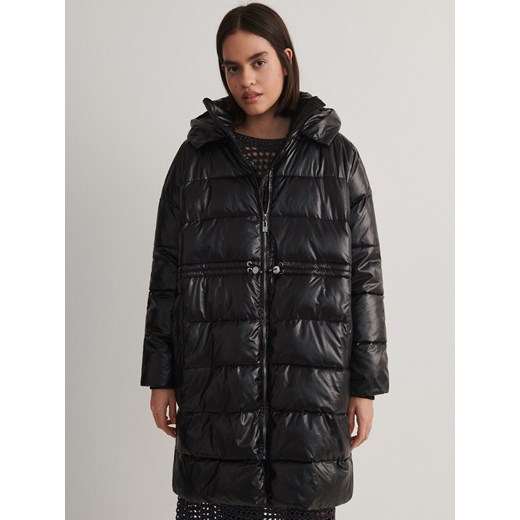 Reserved - Pikowany płaszcz - czarny Reserved M Reserved