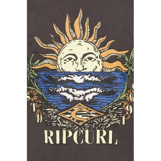 Rip Curl bluza bawełniana damska kolor szary z nadrukiem Rip Curl L ANSWEAR.com