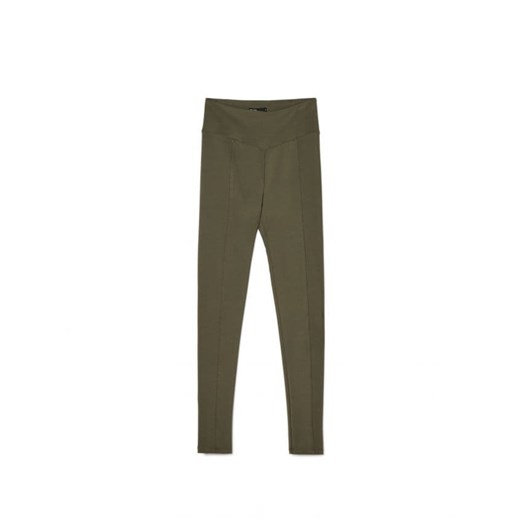 Cropp - Ciemnozielone legginsy - zielony ze sklepu Cropp w kategorii Spodnie damskie - zdjęcie 166455910
