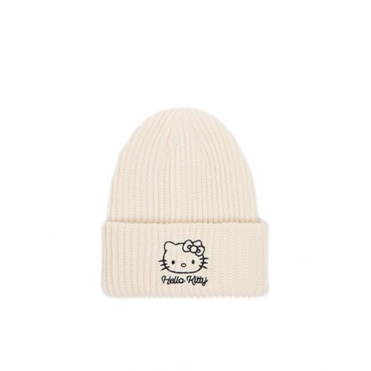 Cropp - Kremowa czapka beanie Hello Kitty - kremowy ze sklepu Cropp w kategorii Czapki zimowe damskie - zdjęcie 166455924