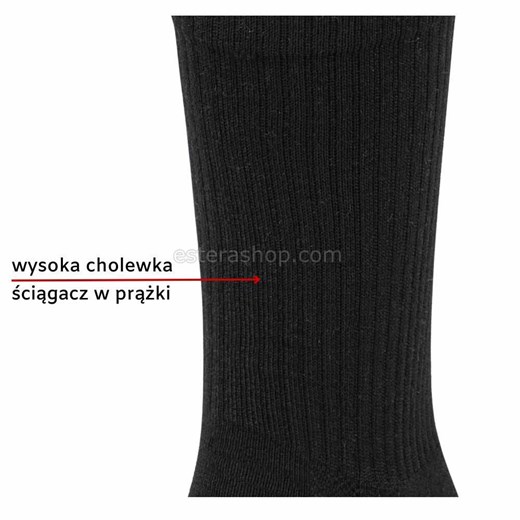 skarpety wełniane termoaktywne merino z frotą czarne Regina Socks 43-46 Estera Shop