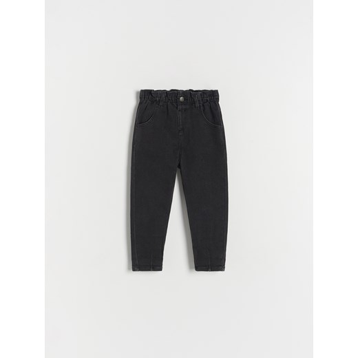 Reserved - Ocieplane jeansy baggy - czarny ze sklepu Reserved w kategorii Spodnie i półśpiochy - zdjęcie 166456004