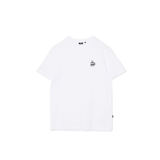 Cropp - Biała koszulka z czarnym haftem - biały ze sklepu Cropp w kategorii T-shirty męskie - zdjęcie 166457094