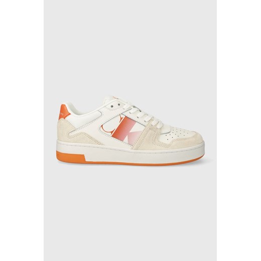 Calvin Klein Jeans sneakersy BASKET CUPSOLE LACE MIX NBS SAT kolor biały YW0YW01446 ze sklepu ANSWEAR.com w kategorii Buty sportowe damskie - zdjęcie 166463231