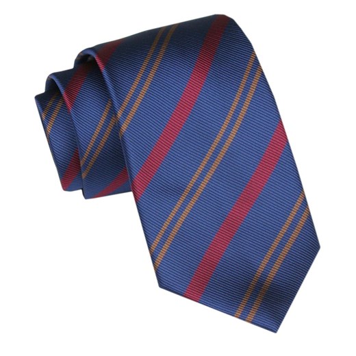 Angelo di Monti - Krawat Męski - Niebieski w Eleganckie Pasy KRADM2089 ze sklepu JegoSzafa.pl w kategorii Krawaty - zdjęcie 166472551
