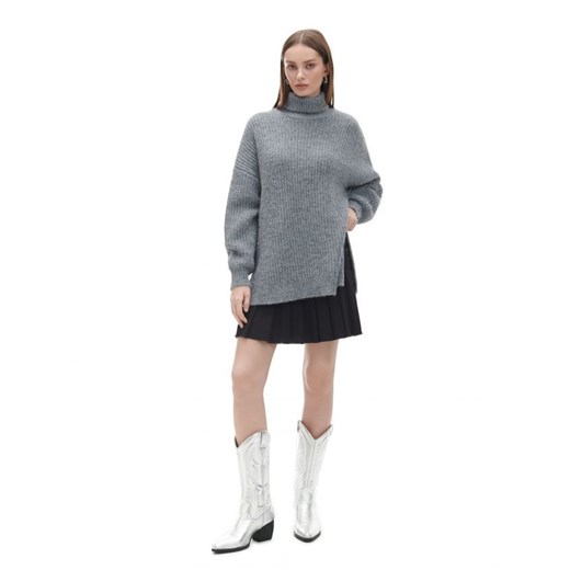 Cropp - Szary sweter z golfem - szary Cropp XS Cropp