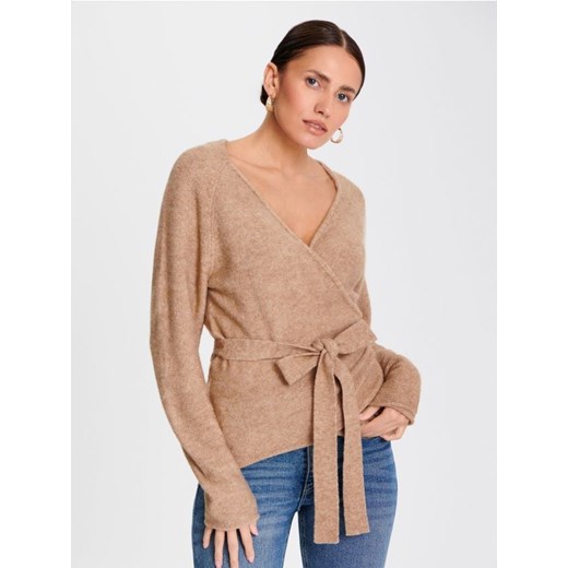 Sinsay - Sweter z wiązaniem - brązowy ze sklepu Sinsay w kategorii Swetry damskie - zdjęcie 166479981