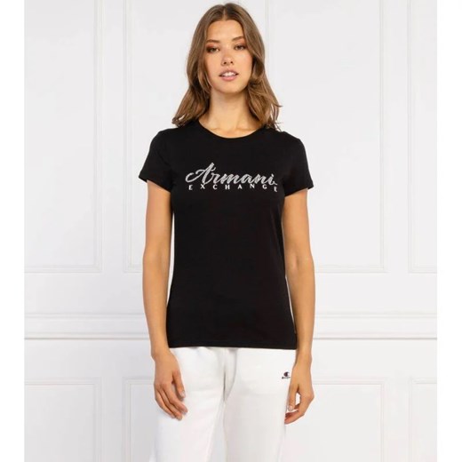 Armani Exchange T-shirt | Regular Fit ze sklepu Gomez Fashion Store w kategorii Bluzki damskie - zdjęcie 166481342