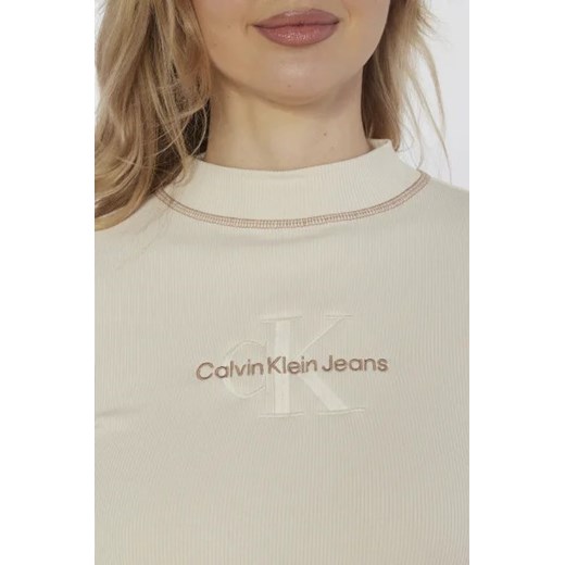 Bluzka damska beżowa Calvin Klein 