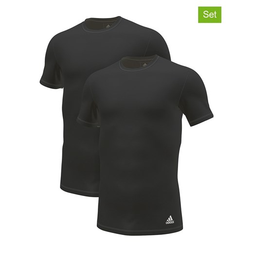 adidas Koszulki (2 szt.) w kolorze czarnym M Limango Polska wyprzedaż