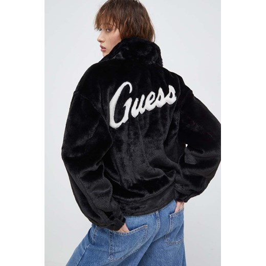 Guess Originals kurtka damska kolor czarny przejściowa oversize ze sklepu ANSWEAR.com w kategorii Kurtki damskie - zdjęcie 166490621