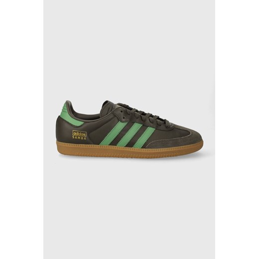 adidas Originals sneakersy skórzane Samba OG kolor zielony IG6175 ze sklepu PRM w kategorii Buty sportowe męskie - zdjęcie 166493270