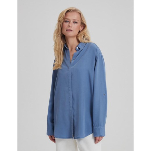 Koszula HOSELE Niebieski XS ze sklepu Diverse w kategorii Koszule damskie - zdjęcie 166495124