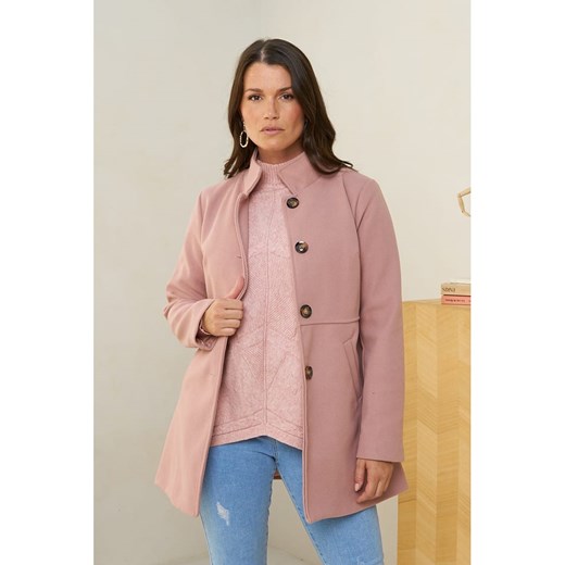 Curvy Lady Płaszcz przejściowy w kolorze szaroróżowym Curvy Lady 40/42 okazyjna cena Limango Polska