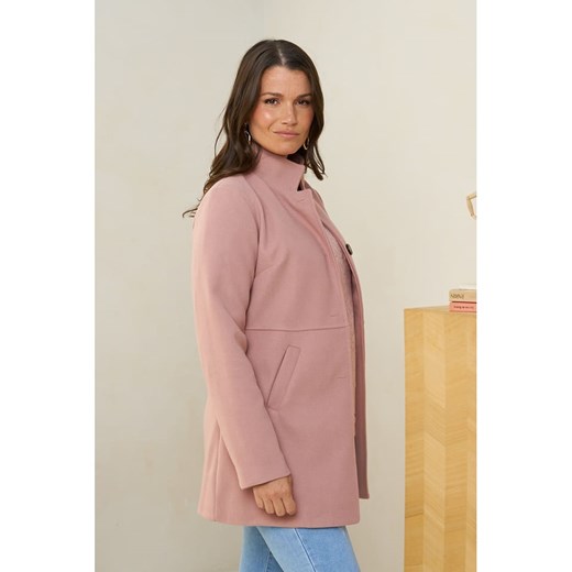 Curvy Lady Płaszcz przejściowy w kolorze szaroróżowym Curvy Lady 40/42 promocja Limango Polska