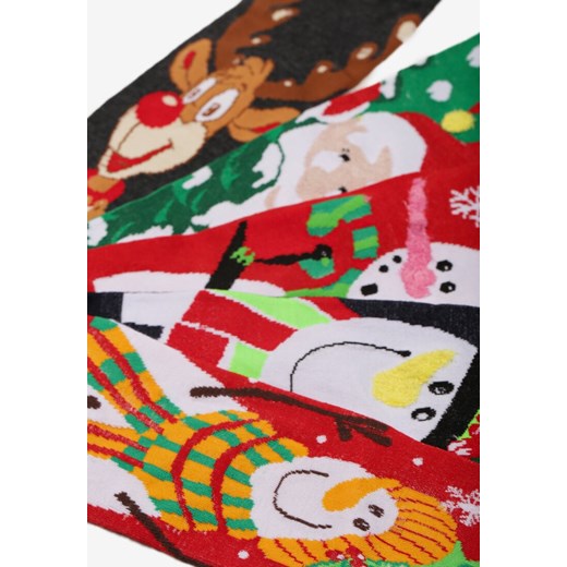 Brązowe 5-pack Klasyczne Skarpety w Świąteczne Wzory ze Ściągaczem Pudelli Renee 39-41 okazja Renee odzież