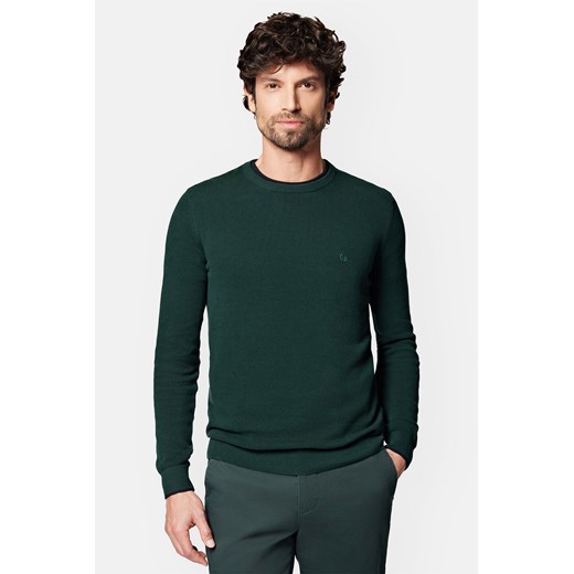 Sweter Zielony z Bawełną Clive ze sklepu Lancerto S.A. w kategorii Swetry męskie - zdjęcie 166499580