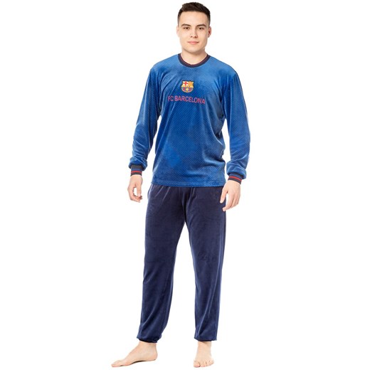 FC Barcelona welurowa piżama męska 232006, Kolor niebieski, Rozmiar L, FC Barcelona ze sklepu Intymna w kategorii Piżamy męskie - zdjęcie 166499683