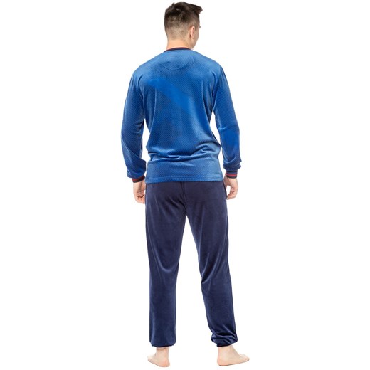 FC Barcelona welurowa piżama męska 232006, Kolor niebieski, Rozmiar L, FC Barcelona ze sklepu Intymna w kategorii Piżamy męskie - zdjęcie 166499684