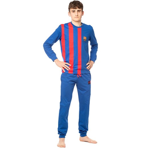 FC Barcelona bawełniana piżama męska 232012, Kolor niebieski, Rozmiar L, FC Barcelona ze sklepu Intymna w kategorii Piżamy męskie - zdjęcie 166499690