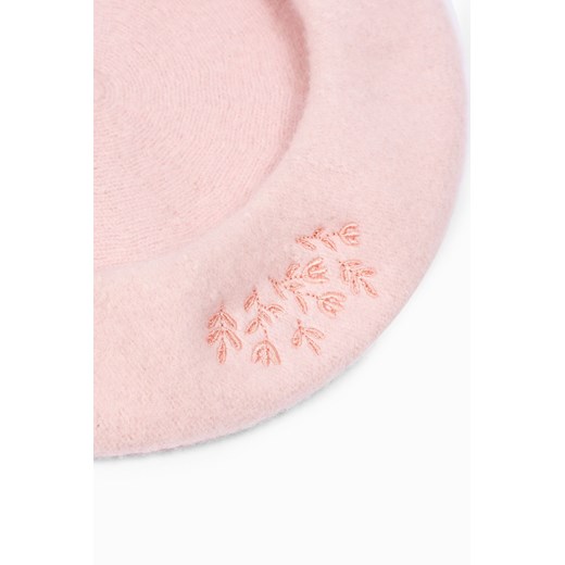 Czapka dla dziewczynki w kolorze różowym - beret 5.10.15. 52/54 okazyjna cena 5.10.15