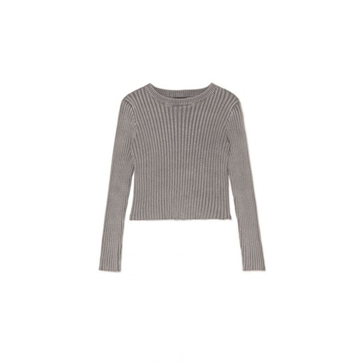 Cropp - Szary bawełniany sweter - szary ze sklepu Cropp w kategorii Swetry damskie - zdjęcie 166503030