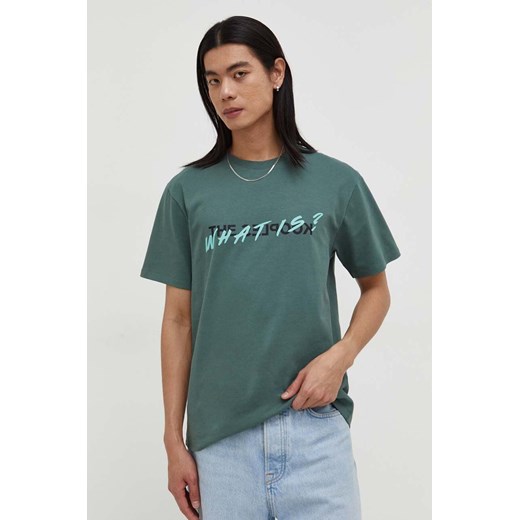 The Kooples t-shirt bawełniany męski kolor zielony z nadrukiem HTSC28015K ze sklepu ANSWEAR.com w kategorii T-shirty męskie - zdjęcie 166505020