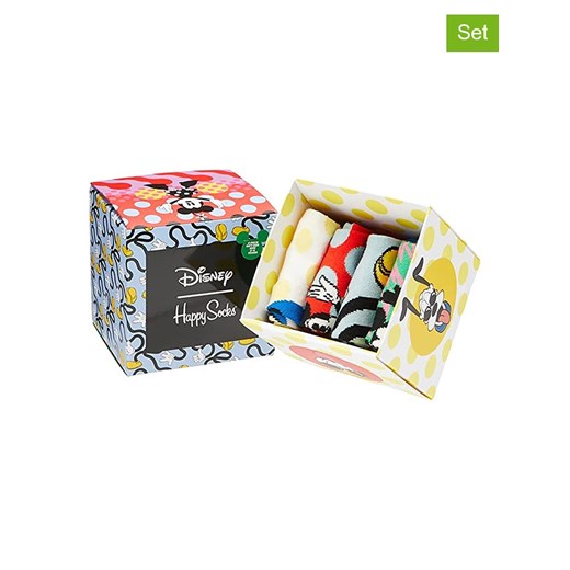 Happy Socks 4-częściowy zestaw prezentowy ze wzorem ze sklepu Limango Polska w kategorii Skarpetki dziecięce - zdjęcie 166505291