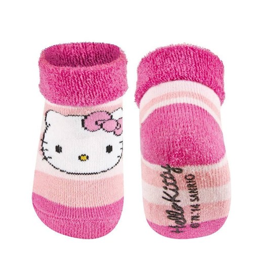 Skarpetki niemowlęce różowe SOXO Hello Kitty z ABS ze sklepu Sklep SOXO w kategorii Skarpetki dziecięce - zdjęcie 166505973