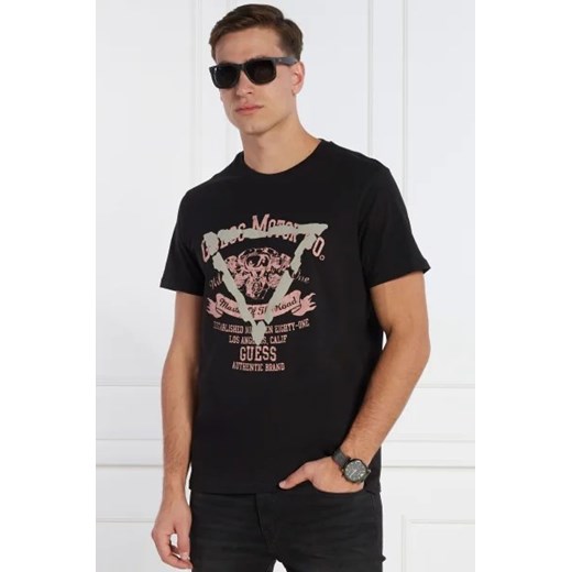 T-shirt męski Guess z nadrukami w stylu młodzieżowym 
