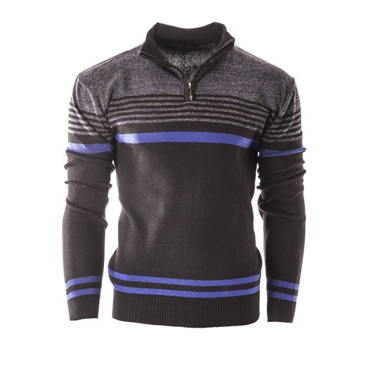 Sweter męski 2430 - czarny ze sklepu Risardi w kategorii Swetry męskie - zdjęcie 166514791