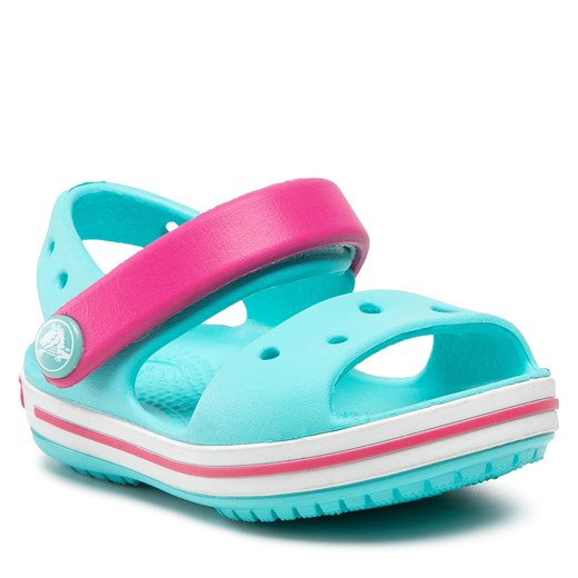 Sandały Crocs Crocband Sandal Kids 12856 Pool/Candy Pink Crocs 34.5 eobuwie.pl