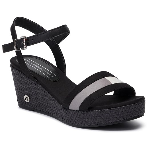 Espadryle Tommy Hilfiger Th Round Hardware Mid Wedge FW0FW04352 Black BDS Tommy Hilfiger 40 eobuwie.pl