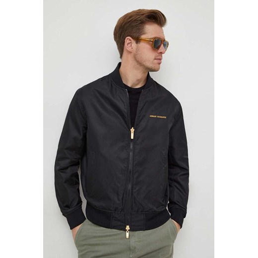 Armani Exchange kurtka bomber dwustronna męska kolor czarny przejściowa Armani Exchange S ANSWEAR.com