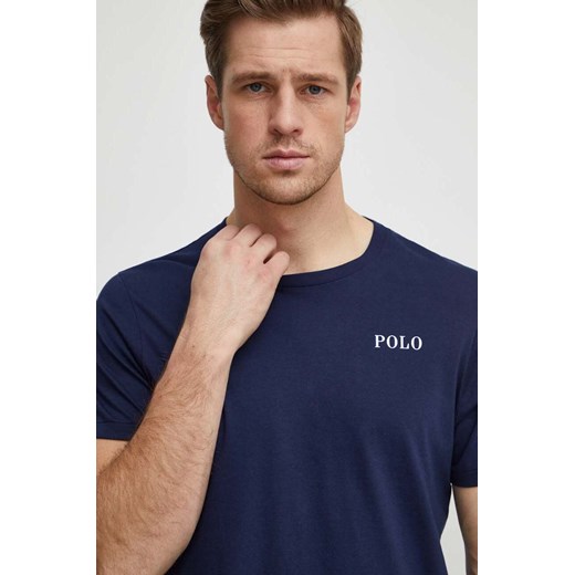Polo Ralph Lauren t-shirt bawełniany męski kolor granatowy z nadrukiem ze sklepu ANSWEAR.com w kategorii T-shirty męskie - zdjęcie 166528622