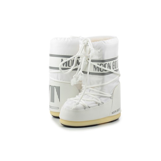 Buty zimowe dziecięce białe Moon Boot sznurowane