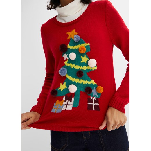 "Sweter bożonarodzeniowy ""Choinka""" 48/50 bonprix