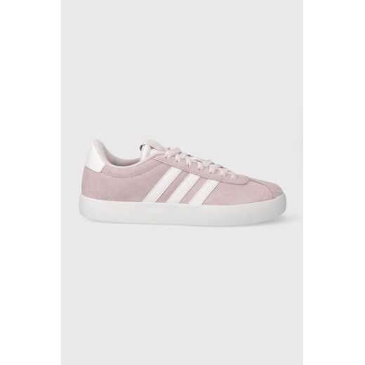 adidas sneakersy zamszowe COURT kolor różowy ID6281 ze sklepu ANSWEAR.com w kategorii Buty sportowe damskie - zdjęcie 166583762