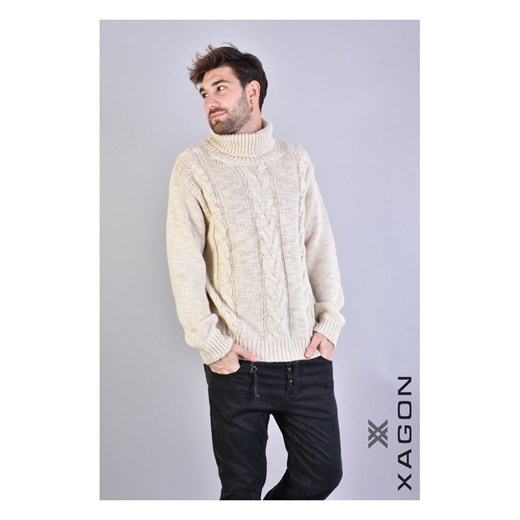 Xagon Sweter | A23081S1010B | Mężczyzna | Beżowy Xagon XL okazja ubierzsie.com