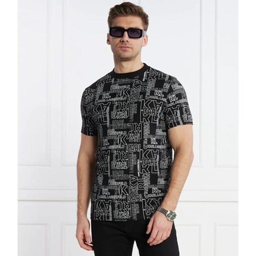 T-shirt męski Karl Lagerfeld czarny z krótkim rękawem 