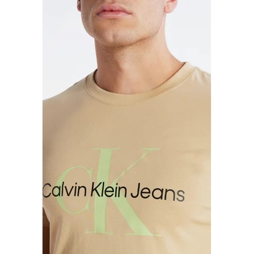 T-shirt męski Calvin Klein z napisami z krótkim rękawem 
