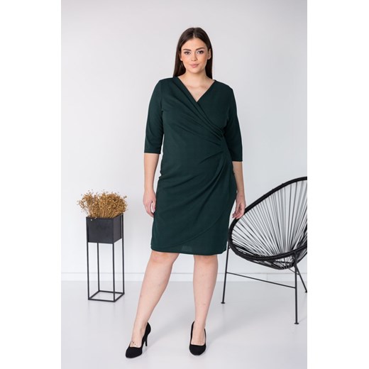 Zielona Sukienka MAGENTA Plus Size ze sklepu TONO w kategorii Sukienki - zdjęcie 166600021