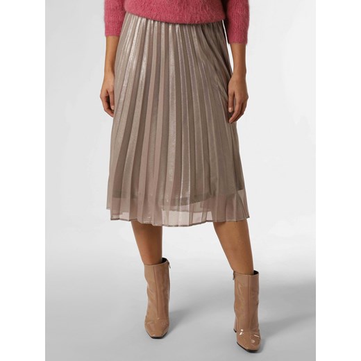 More & More Spódnica damska Kobiety Szyfon beżowy jednolity ze sklepu vangraaf w kategorii Spódnice - zdjęcie 166604882