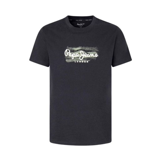 t-shirt męski pepe jeans pm509204 czarny ze sklepu Royal Shop w kategorii T-shirty męskie - zdjęcie 166606193