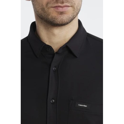 Koszula męska Calvin Klein z klasycznym kołnierzykiem z długim rękawem z bawełny casual 