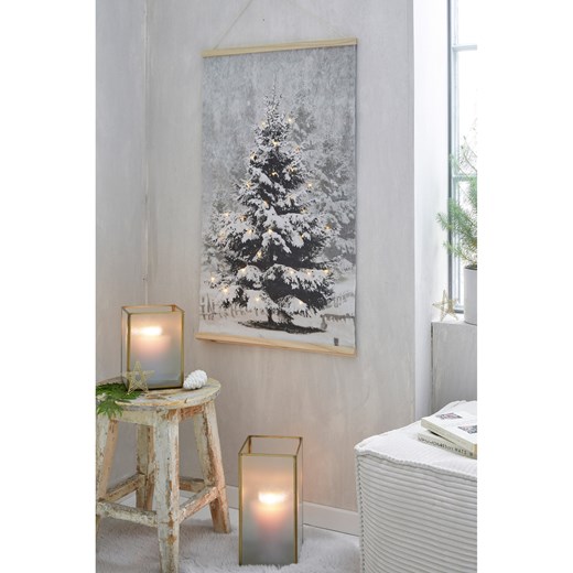 Obraz ścienny LED z motywem choinki One Size bonprix