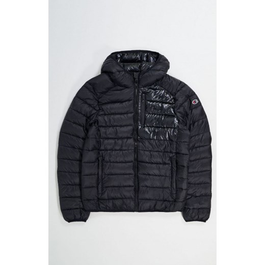 Męska kurtka puchowa pikowana Champion Legacy Hooded Jacket - czarna Champion XL Sportstylestory.com