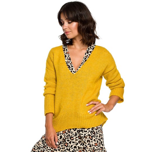 Be Wear Sweter w kolorze żółtym onesize Limango Polska okazyjna cena